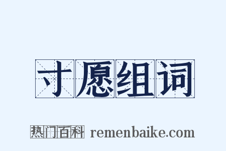 寸愿组词是什么意思的图片